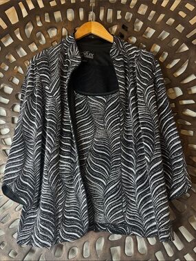 🖤 Alex Evening Black White Glitte Twinset Women’s Formal Jacket & Tank Set 🖤